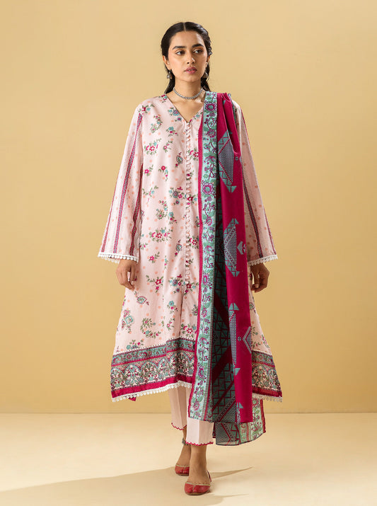 2 PIECE - PRINTED LAWN SUIT - PASTEL DEW MORBAGH SU_22   
