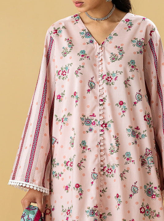 2 PIECE - PRINTED LAWN SUIT - PASTEL DEW MORBAGH SU_22   