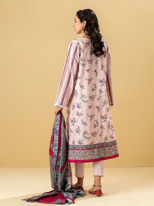 2 PIECE - PRINTED LAWN SUIT - PASTEL DEW MORBAGH SU_22   