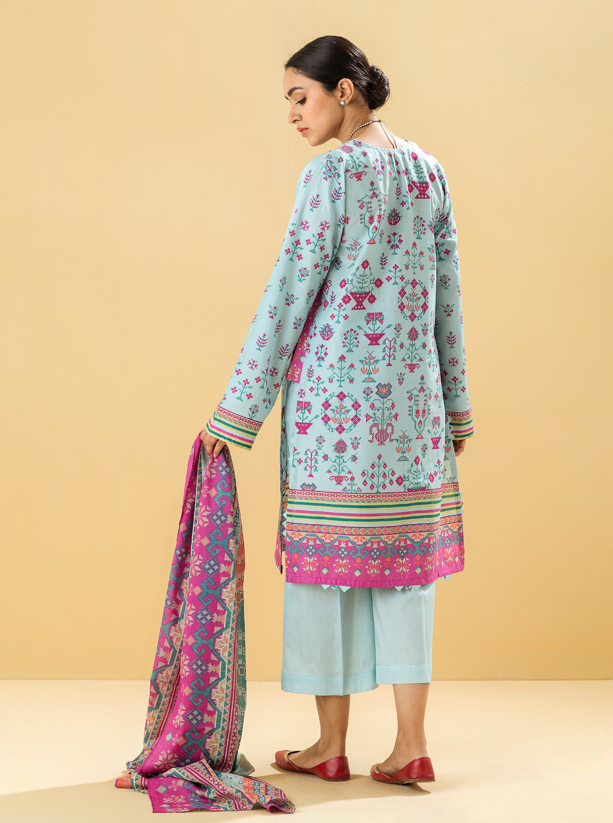2 PIECE - PRINTED LAWN SUIT - ETHNIC ELEGANCE MORBAGH SU_22   