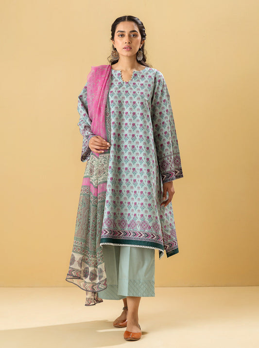 3 PIECE - PRINTED LAWN SUIT - MISTY DEWY MORBAGH SU_22   