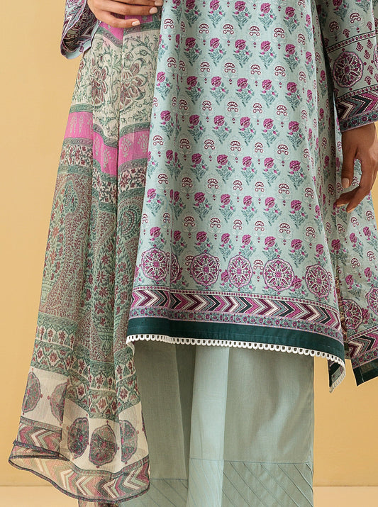 3 PIECE - PRINTED LAWN SUIT - MISTY DEWY MORBAGH SU_22   