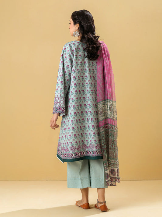 3 PIECE - PRINTED LAWN SUIT - MISTY DEWY MORBAGH SU_22   