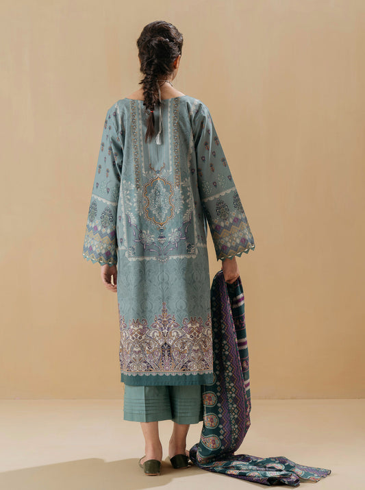 3 PIECE - PRINTED LAWN SUIT - MISTY GLOW MORBAGH SU_22   