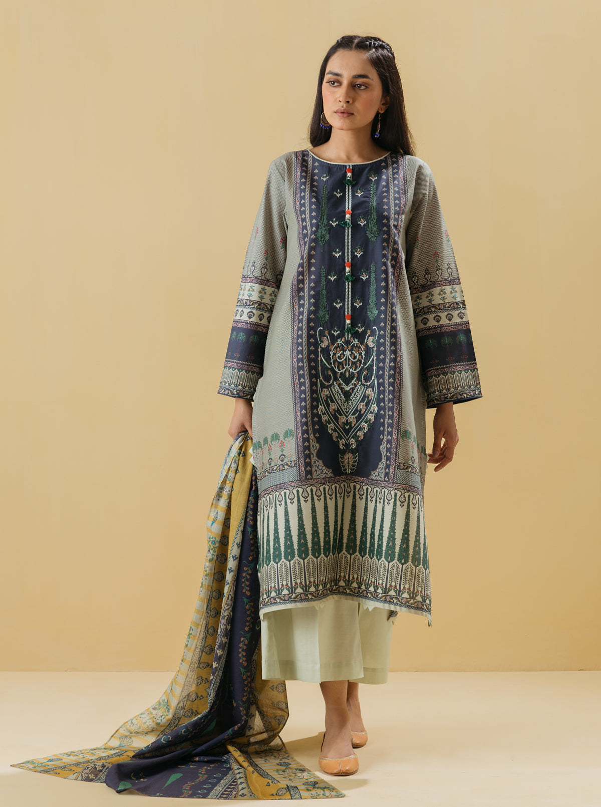 3 PIECE - EMBROIDERED LAWN SUIT - ROCOCO CHARM MORBAGH SU_22   