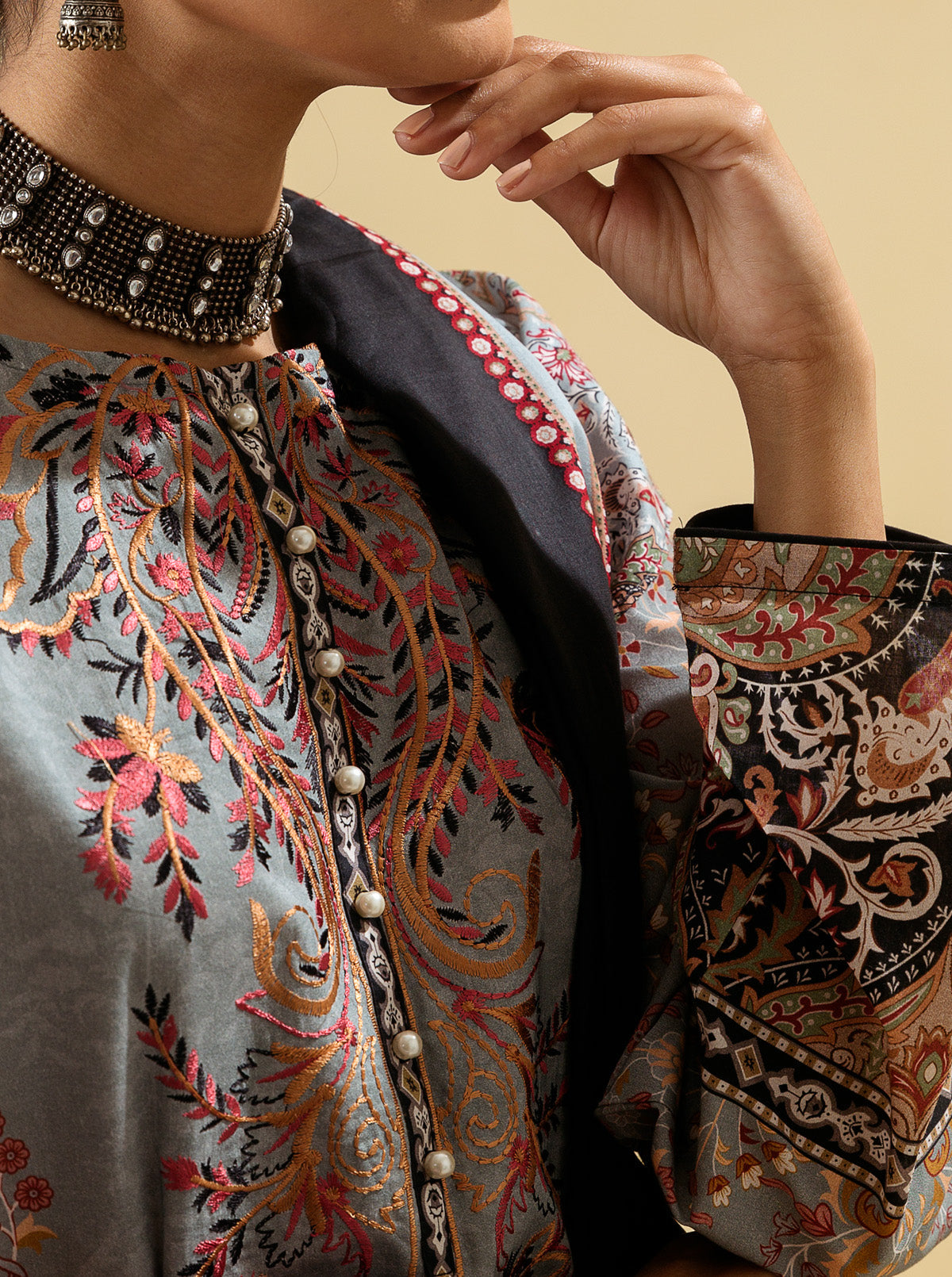 3 PIECE - EMBROIDERED  LAWN SUIT - SUMMER BREEZE MORBAGH SU_22   