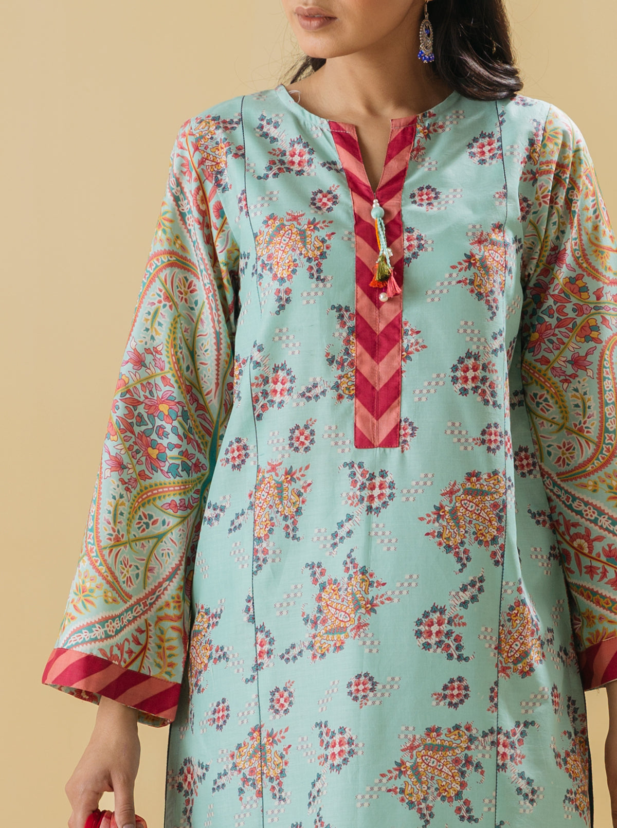3 PIECE - PRINTED LAWN SUIT - SUMMER BREEZE MORBAGH SU_22   