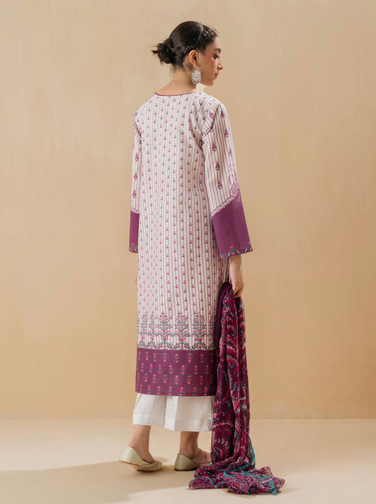 3 PIECE - PRINTED LAWN SUIT - QUARTZ GEM MORBAGH SU_22   