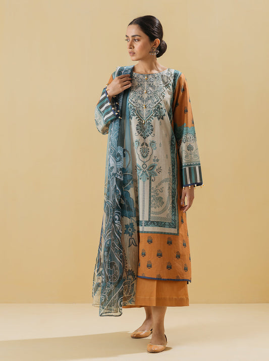 3 PIECE - PRINTED LAWN SUIT - TRIBAL TALES MORBAGH SU_22   