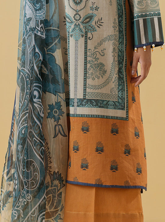 3 PIECE - PRINTED LAWN SUIT - TRIBAL TALES MORBAGH SU_22   