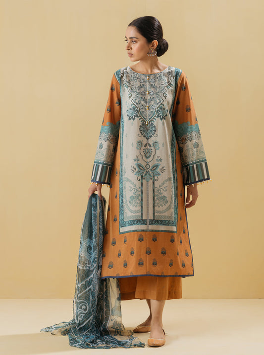 3 PIECE - PRINTED LAWN SUIT - TRIBAL TALES MORBAGH SU_22   