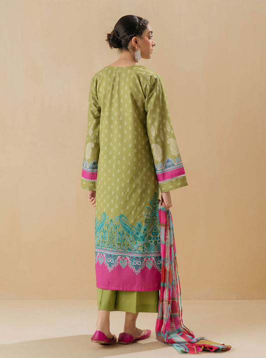 3 PIECE - PRINTED LAWN SUIT - ETHNIC JEWEL MORBAGH SU_22   