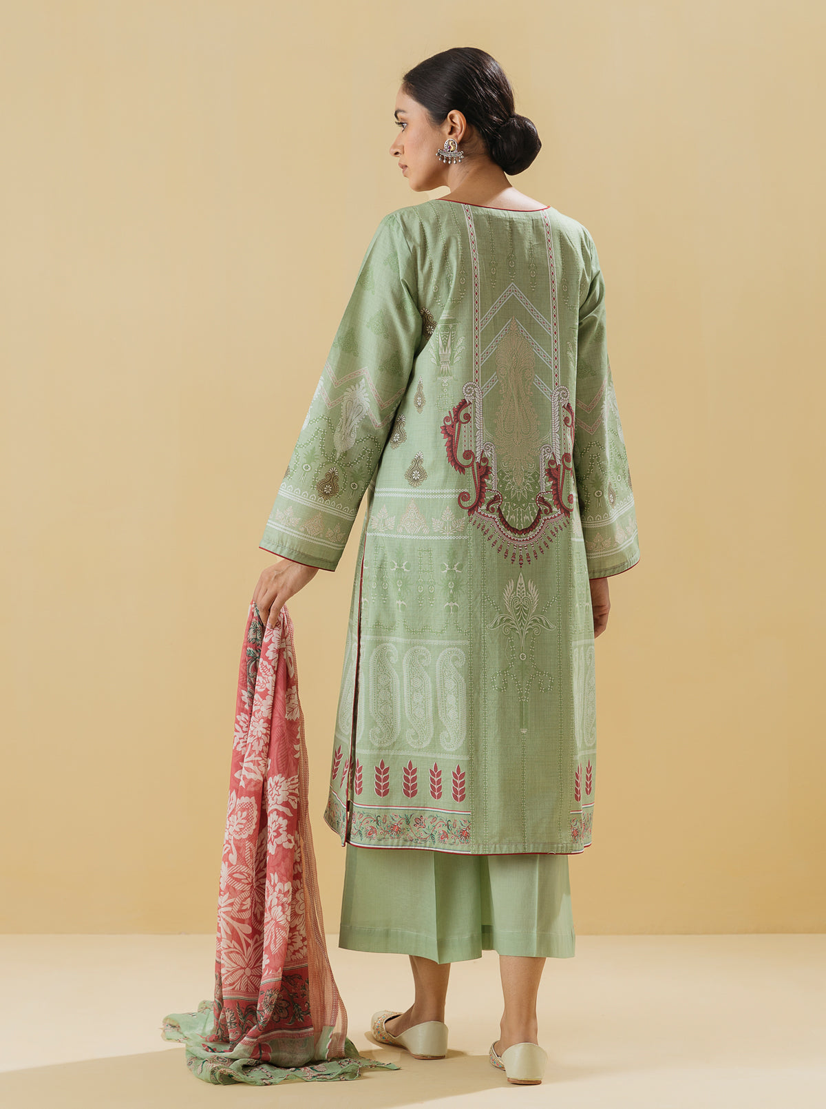 3 PIECE - EMBROIDERED LAWN SUIT - DUSKY MINT MORBAGH SU_22   
