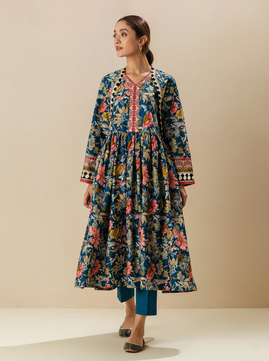 1 PIECE - PRINTED  LAWN SHIRT - FLORAL REQUISITION MORBAGH SU_23   