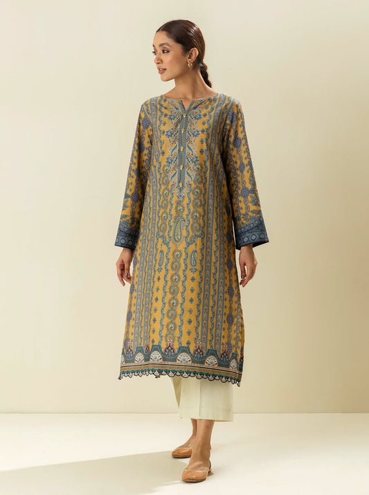 1 PIECE - PRINTED  LAWN SHIRT - COLONIAL RENAISSANCE MORBAGH SU_23   