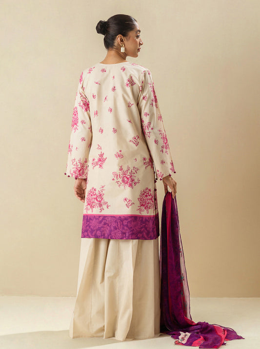 2 PIECE - EMBROIDERED LAWN SUIT - IVORY FANCY MORBAGH SU_23   