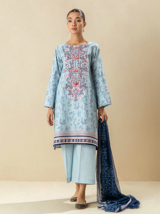 2 PIECE - PRINTED LAWN SUIT - GOLD MINE MORBAGH SU_23   