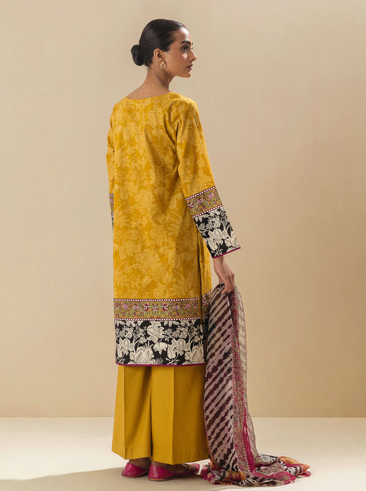 2 PIECE - EMBROIDERED LAWN SUIT - GOLDEN SPICE MORBAGH SU_23   