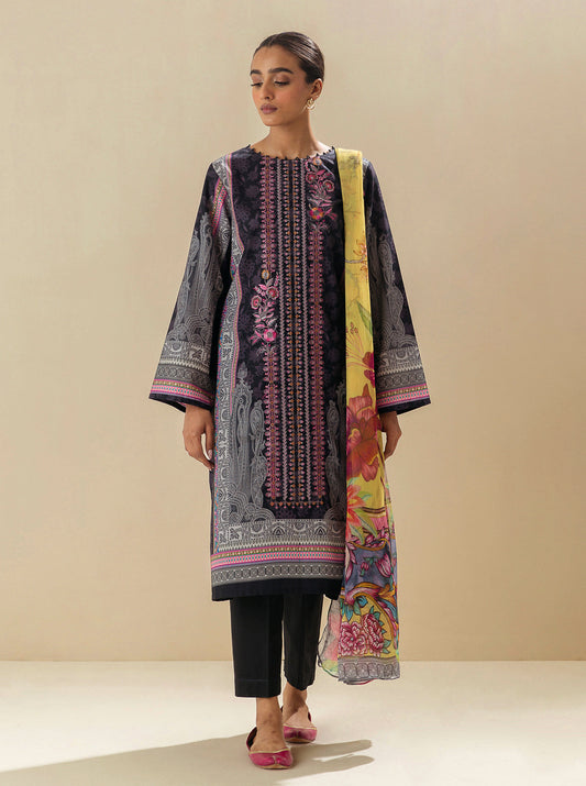 3 PIECE - EMBROIDERED LAWN SUIT - SPACE CARNIVAL MORBAGH SU_23   