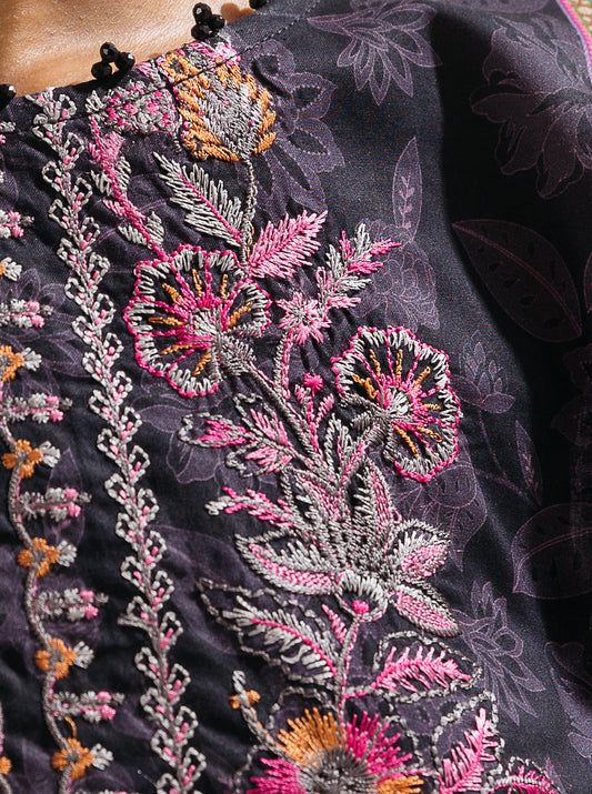 3 PIECE - EMBROIDERED LAWN SUIT - SPACE CARNIVAL MORBAGH SU_23   