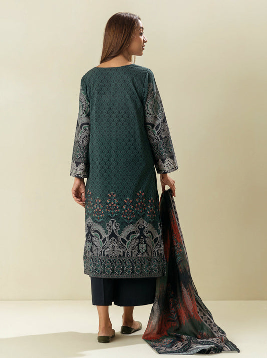 3 PIECE - PRINTED  LAWN SUIT - GARDEN MYSTERY MORBAGH SU_23   