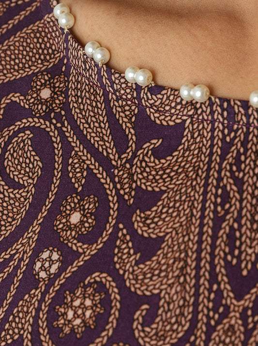 3 PIECE - PRINTED LAWN SUIT - VIVID LILACS MORBAGH SU_23   