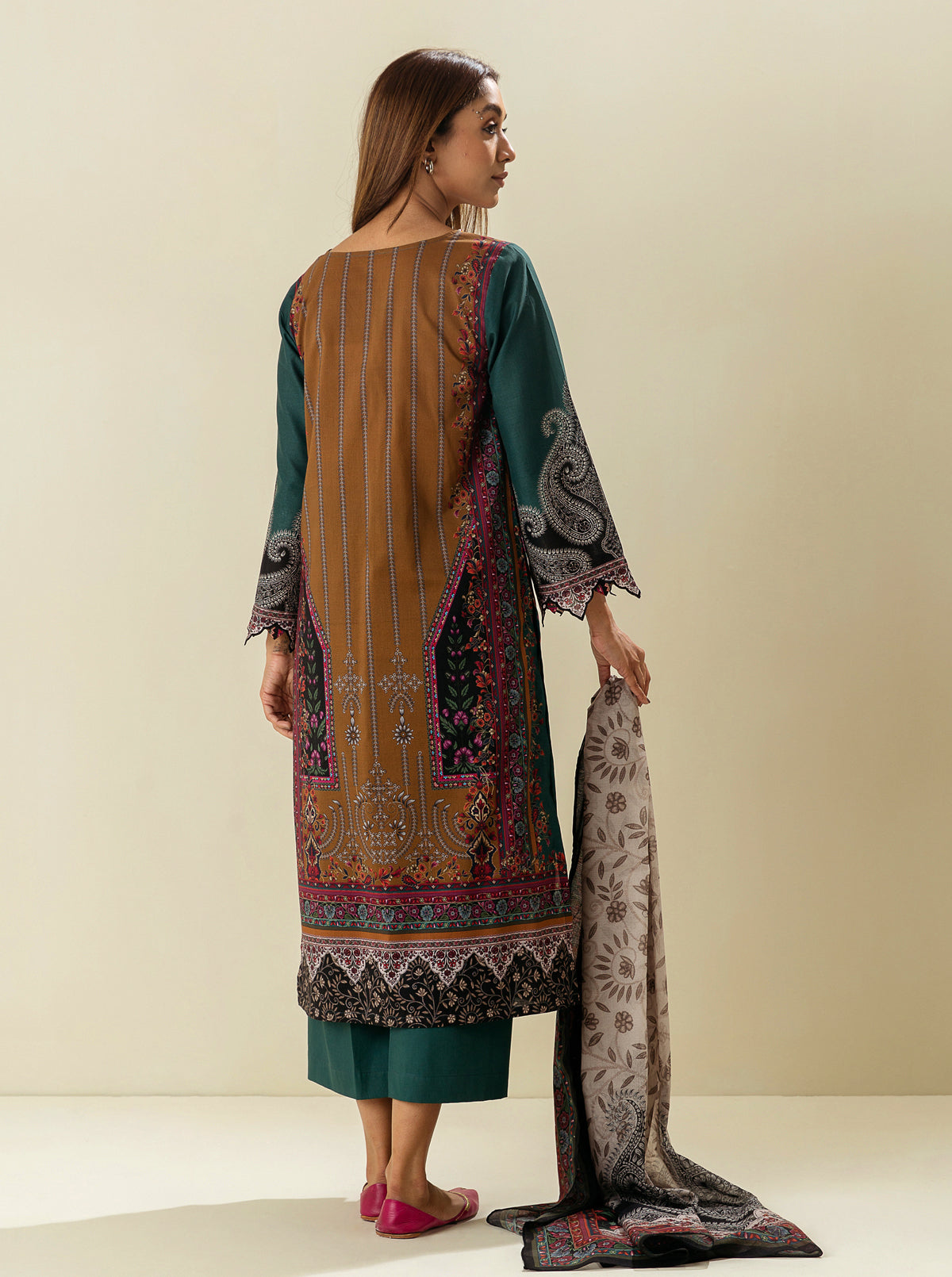 3 PIECE - PRINTED LAWN SUIT - OPULENT BOTANIC MORBAGH SU_23   