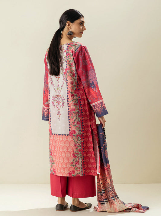 3 PIECE - PRINTED LAWN SUIT - AURORA RADIANCE MORBAGH SU_23   