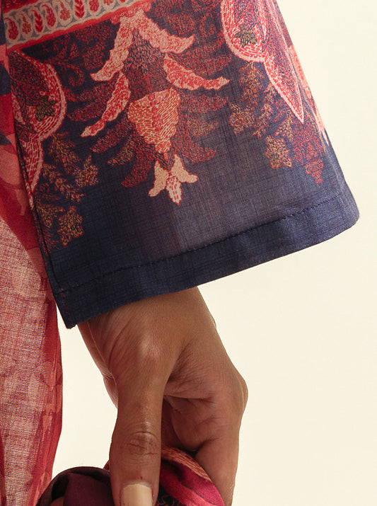 3 PIECE - PRINTED LAWN SUIT - AURORA RADIANCE MORBAGH SU_23   