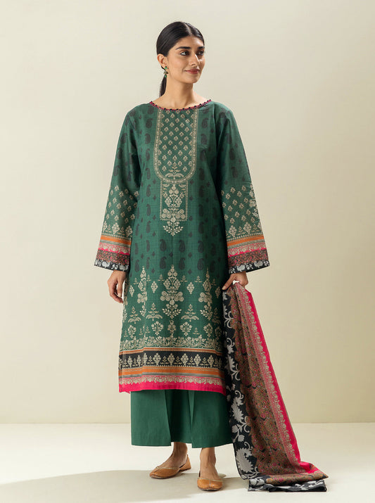 3 PIECE - PRINTED LAWN SUIT - VINEYARD DAY MORBAGH SU_23   