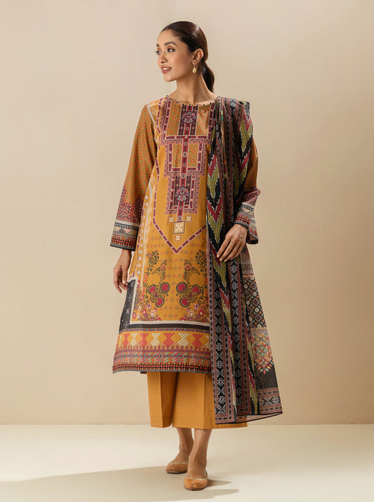 3 PIECE - PRINTED LAWN SUIT - BEDOUIN GRACE MORBAGH SU_23   