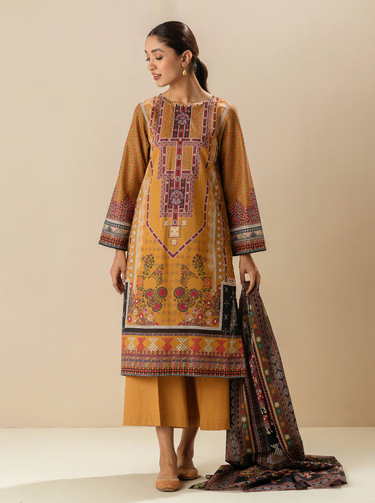 3 PIECE - PRINTED LAWN SUIT - BEDOUIN GRACE MORBAGH SU_23   