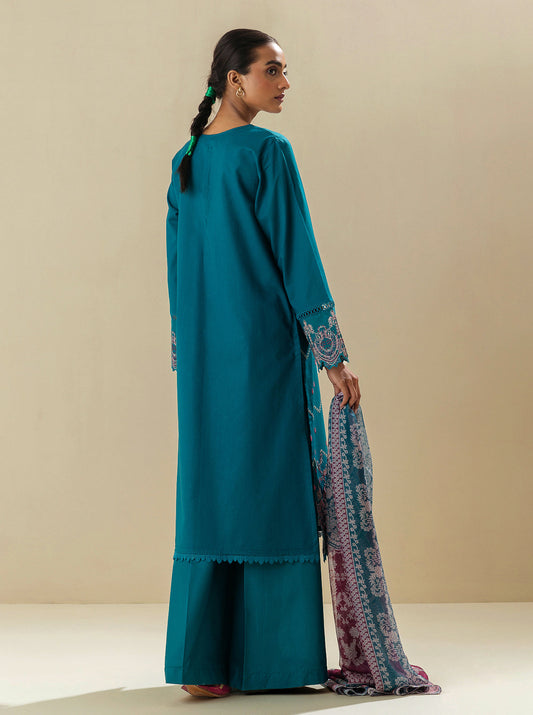 3 PIECE - EMBROIDERED LAWN SUIT - TAHITIAN TERRACE MORBAGH SU_23   