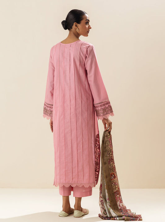 3 PIECE - EMBROIDERED LAWN SUIT - CANDIED APRICOT MORBAGH SU_23   