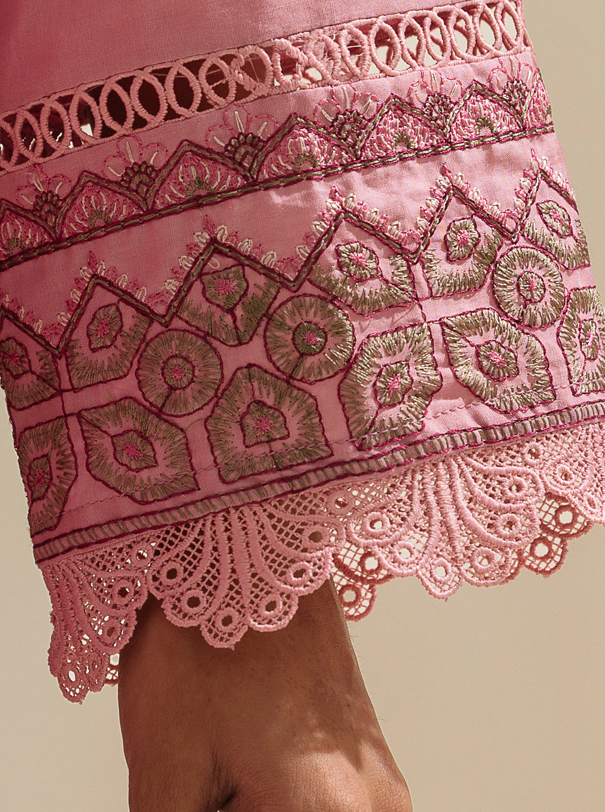 3 PIECE - EMBROIDERED LAWN SUIT - CANDIED APRICOT MORBAGH SU_23   