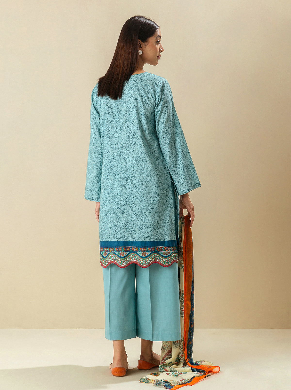 2 PIECE - EMBROIDERED LAWN SUIT - DEEPLY BLUE MORBAGH SU_23   