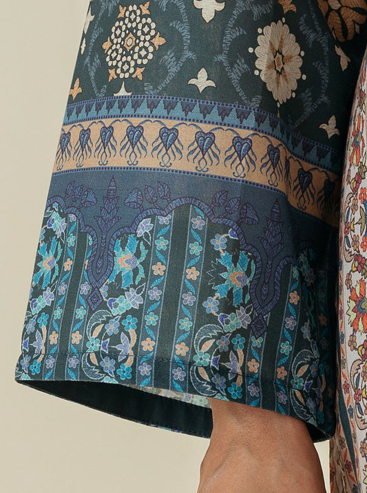 3 PIECE - PRINTED  LAWN SUIT - BLUEBERRY MOONLIGHT MORBAGH SU_23   