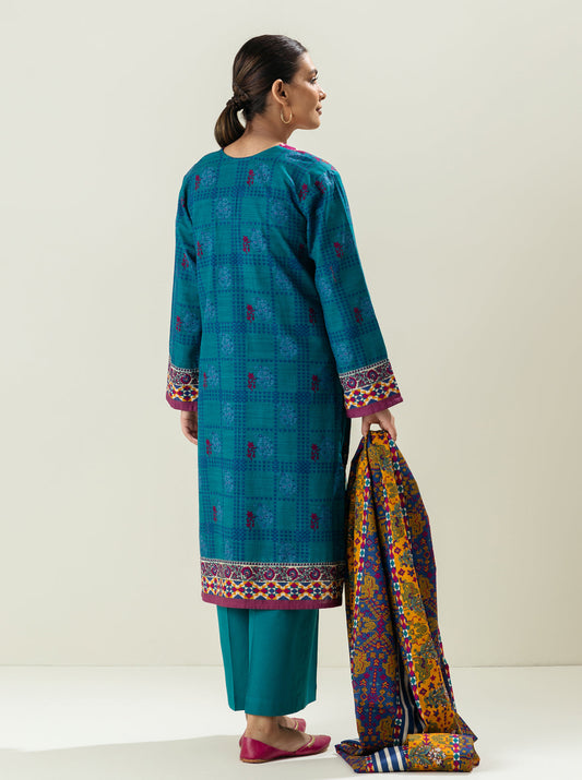 3 PIECE - PRINTED KHADDAR SUIT - CASCADES MORBAGH WN_22   