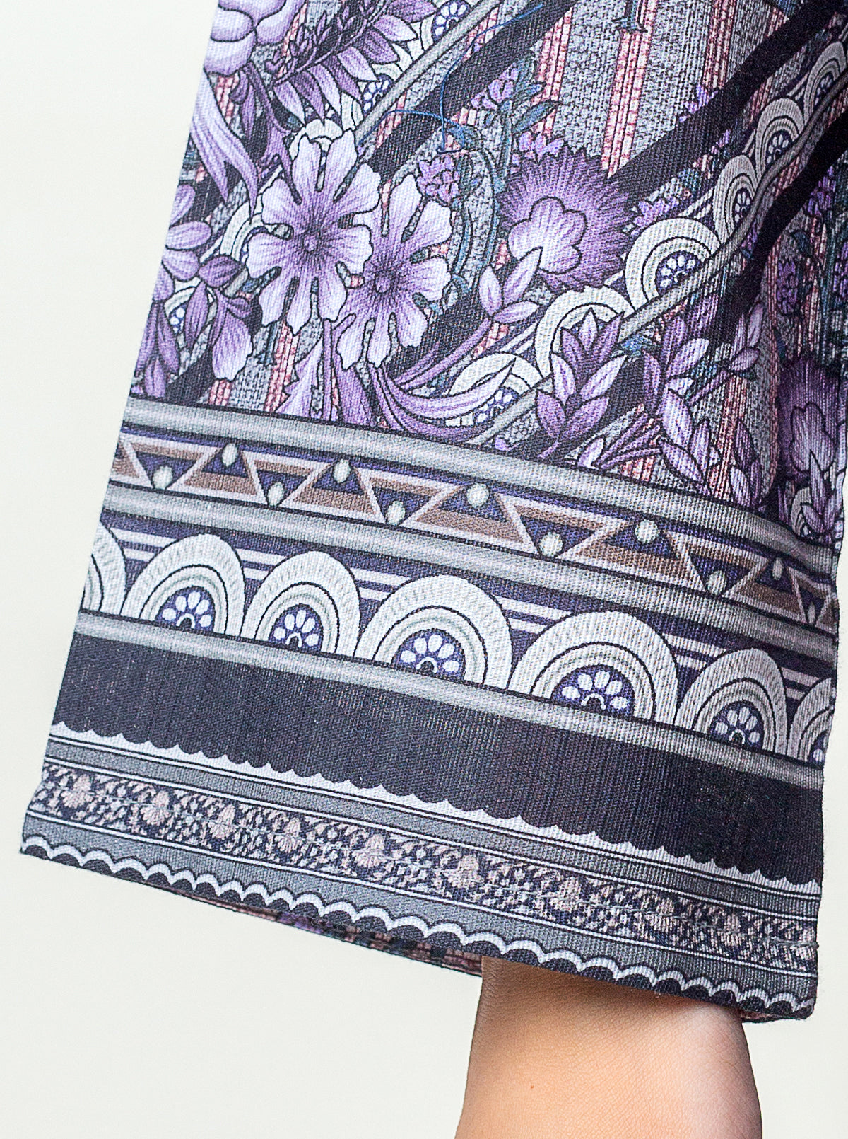 1 PIECE - PRINTED KHADDAR SHIRT - EBONY SHAFT MORBAGH WN_23   