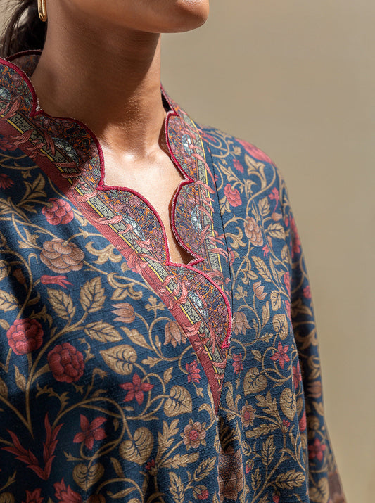 1 PIECE - PRINTED KHADDAR SHIRT - GRAND FOLIAGE MORBAGH WN_23   