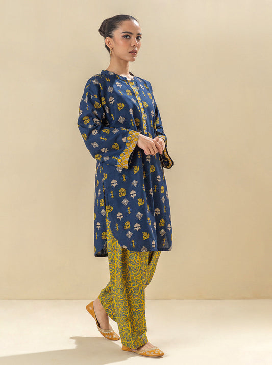 2 PIECE - PRINTED KHADDAR SUIT - MIDNIGHT ODYSSEY MORBAGH WN_23   