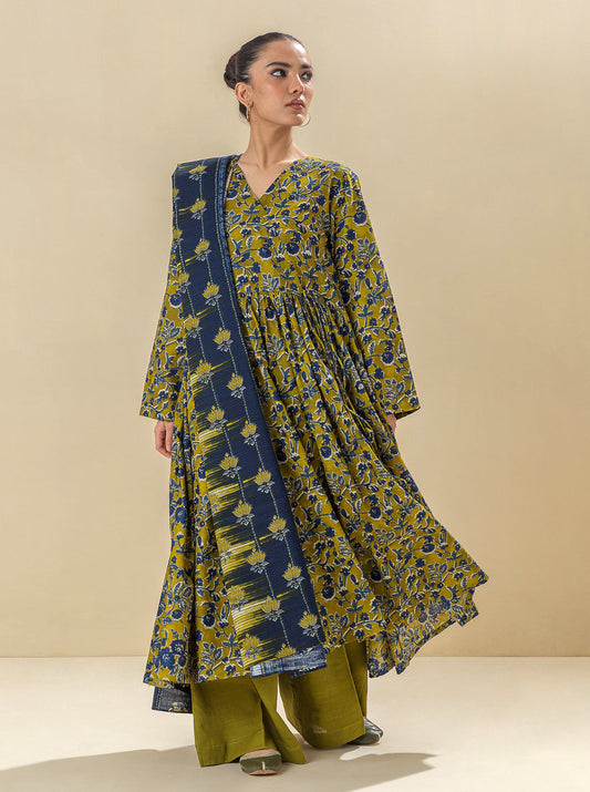 3 PIECE - PRINTED KHADDAR SUIT - SUNNY TRAIL MORBAGH WN_23   