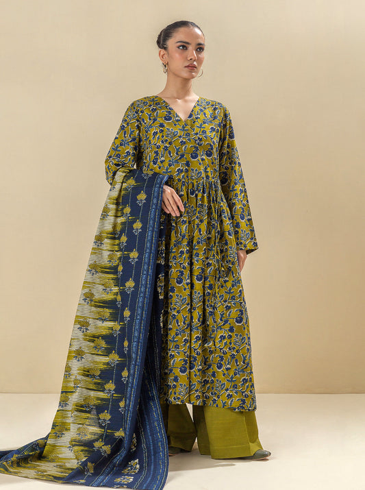 3 PIECE - PRINTED KHADDAR SUIT - SUNNY TRAIL MORBAGH WN_23   