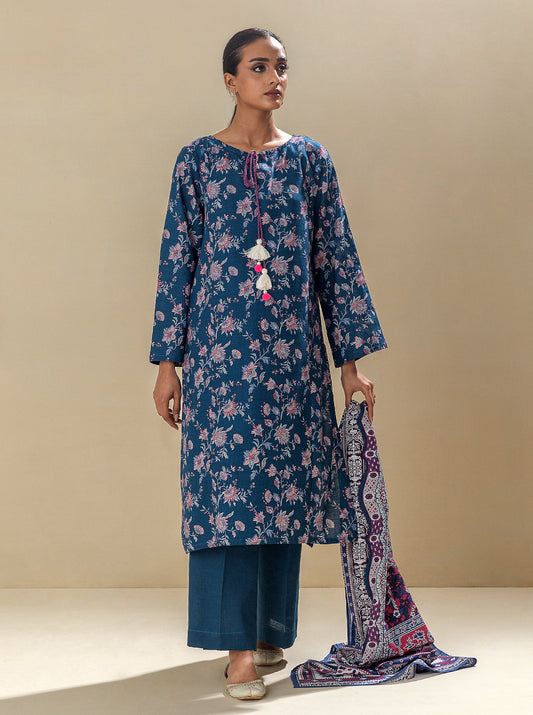 3 PIECE - PRINTED KHADDAR SUIT - ERA OF ROYALTY MORBAGH WN_23   