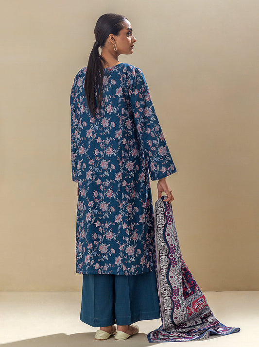 3 PIECE - PRINTED KHADDAR SUIT - ERA OF ROYALTY MORBAGH WN_23   