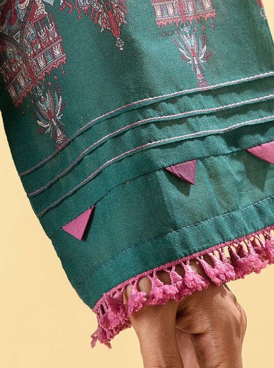 1 PIECE - PRINTED LAWN SHIRT - JADE ADMONISH MORBAGH SU_22   