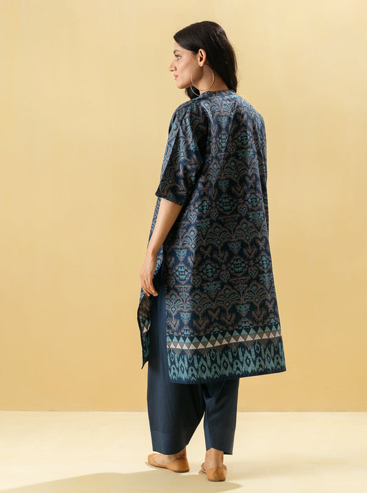 2 PIECE - PRINTED LAWN SUIT - VIVID BLUE MORBAGH SU_22   