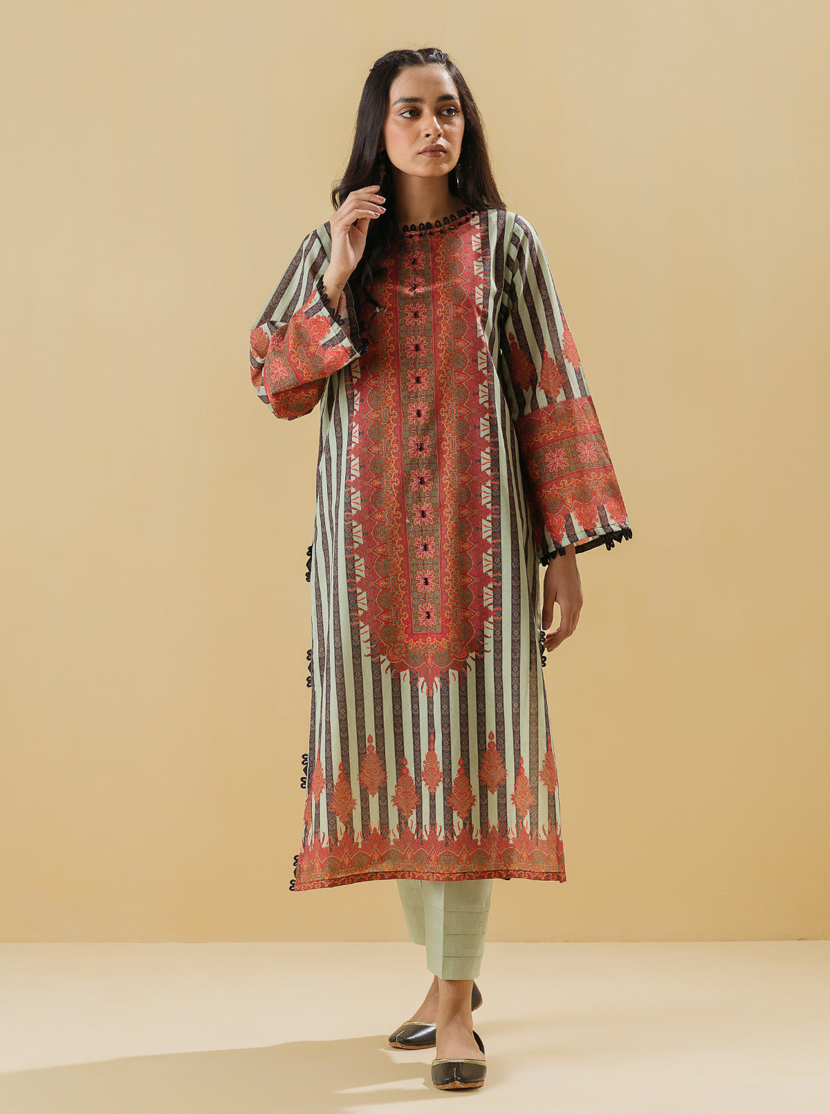 2 PIECE - PRINTED LAWN SUIT - URBAN CHIC MORBAGH SU_22   