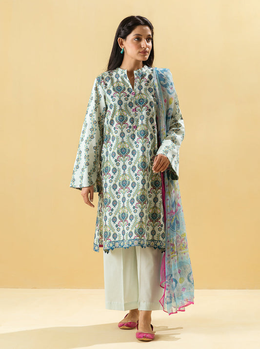 2 PIECE - PRINTED LAWN SUIT - FLOURITE CHARMS MORBAGH SU_22   