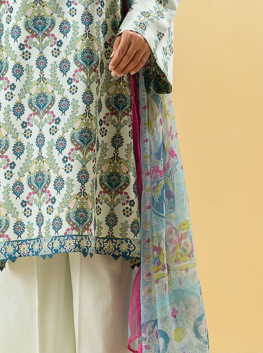 2 PIECE - PRINTED LAWN SUIT - FLOURITE CHARMS MORBAGH SU_22   